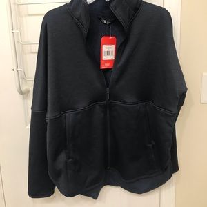 North face zip up sweat shirt